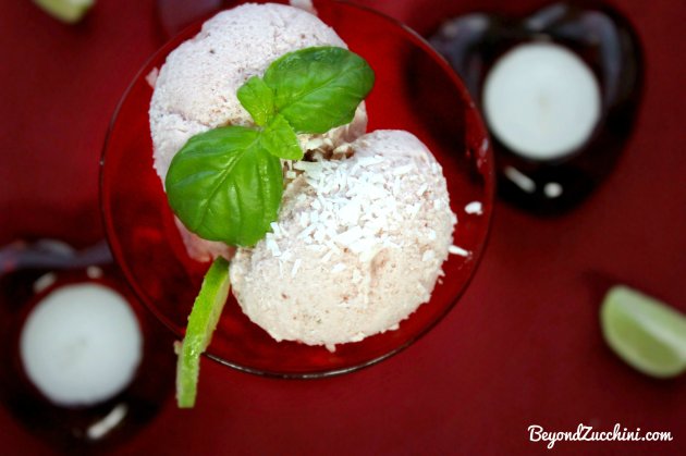 strawberry-coconut ice cream
